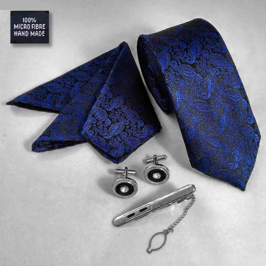 男士领带、手帕及袖扣套装 – 奢华 Ocean