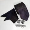 Thumbnail 3: 男士领带、手帕及袖扣套装 – 奢华 Purple