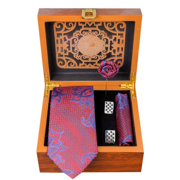 Main image of 男士领带、手帕及袖扣套装 – 奢华 Zereshki