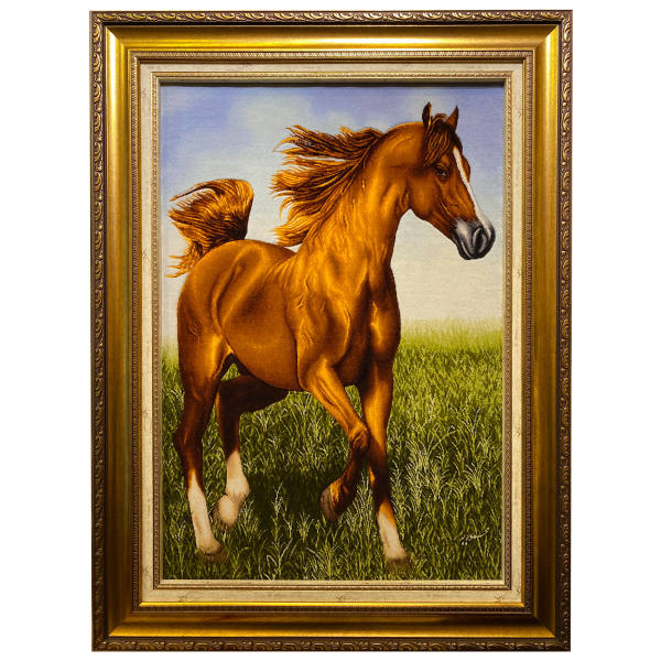 Main image of 大不里士手工编织波斯图案地毯 —— 骏马图案