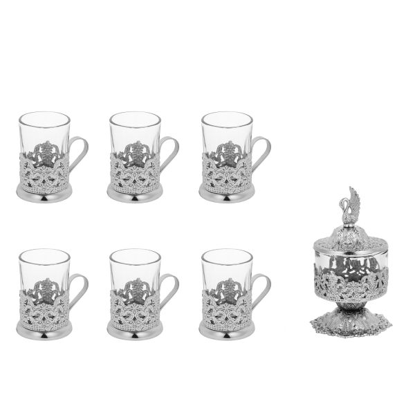 Main image of 波斯复古银色茶具套装