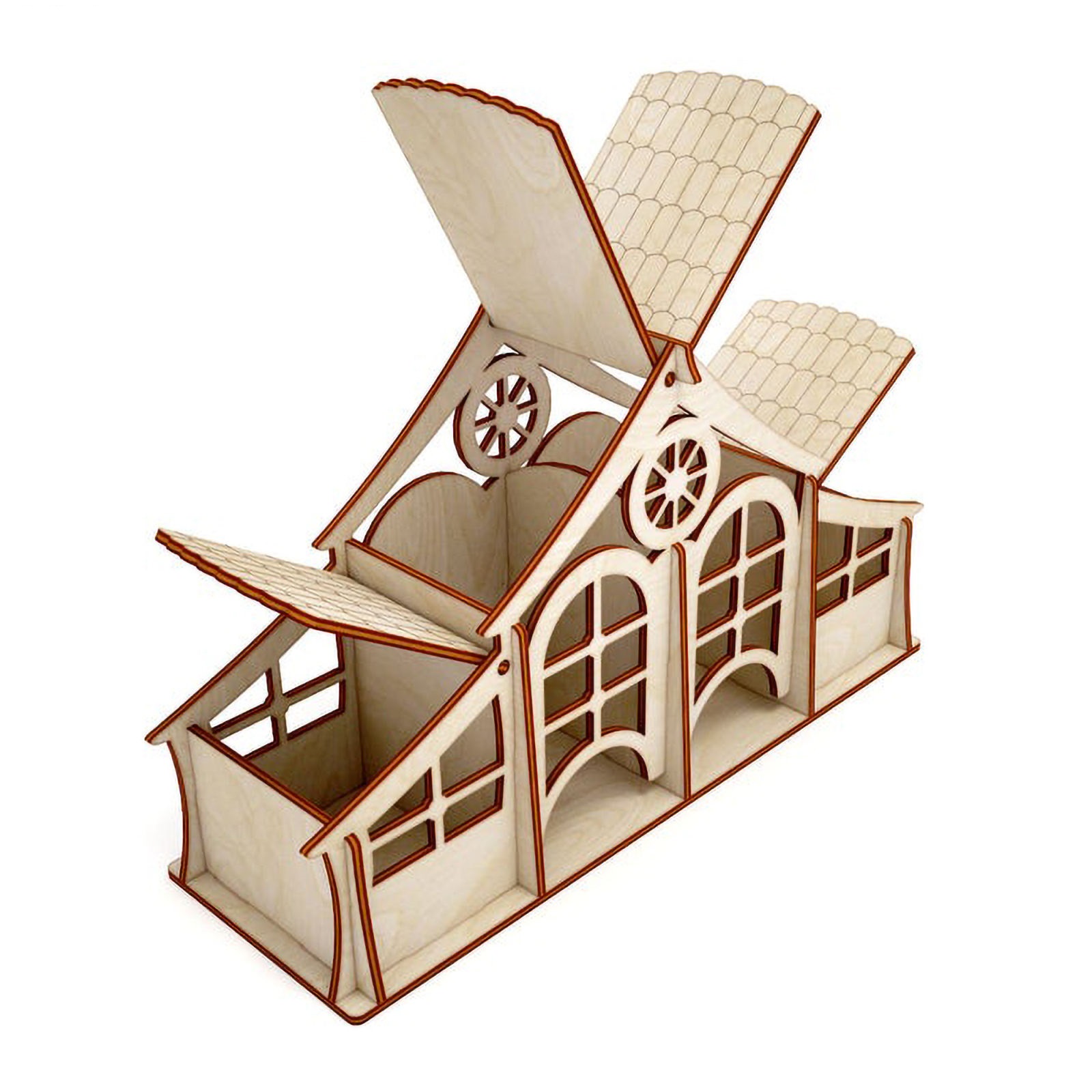 “Kolbeh” 直立式木质紧凑型波斯风茶叶收纳盒