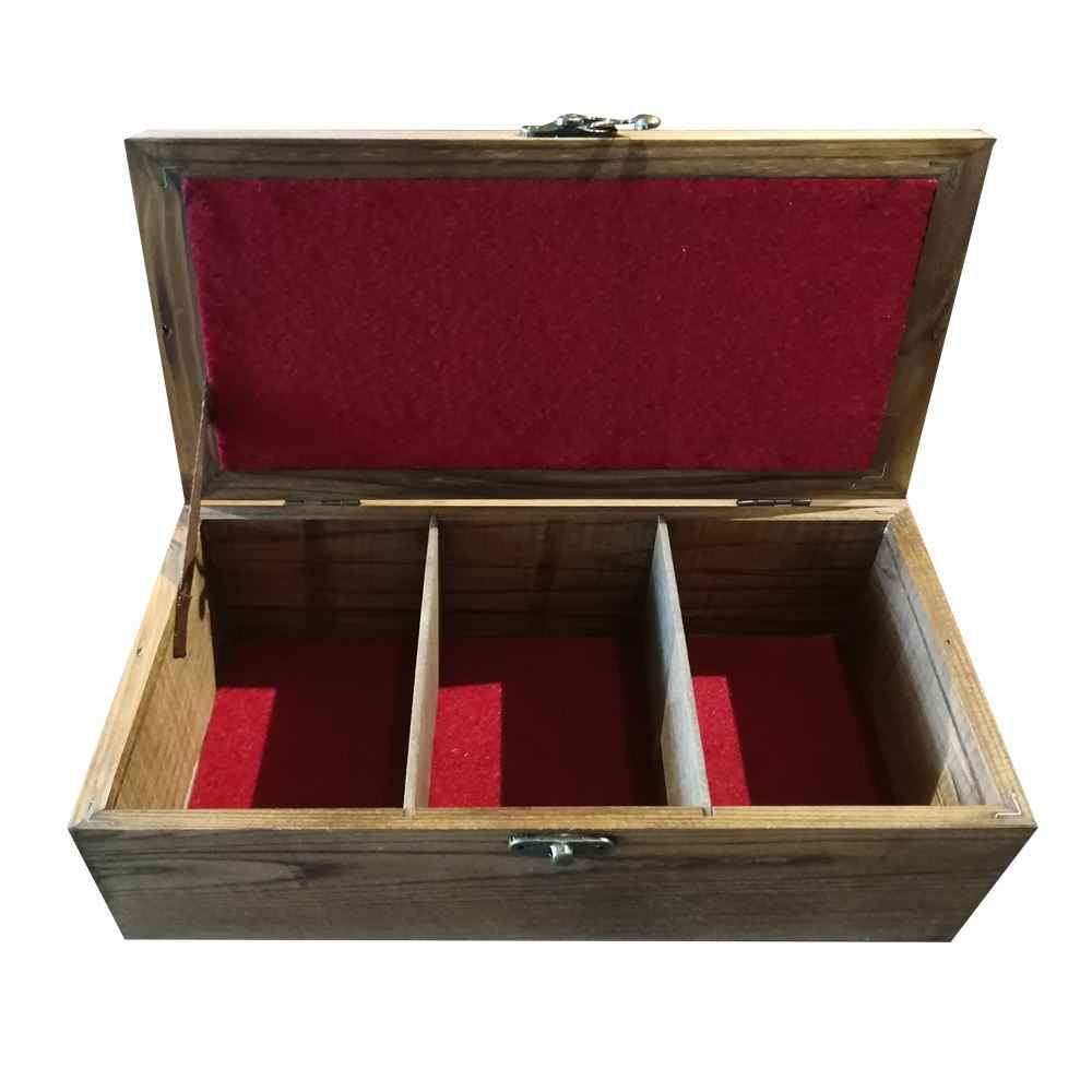 Mahsan 木制茶叶收纳盒 – 复古灵感隔层款