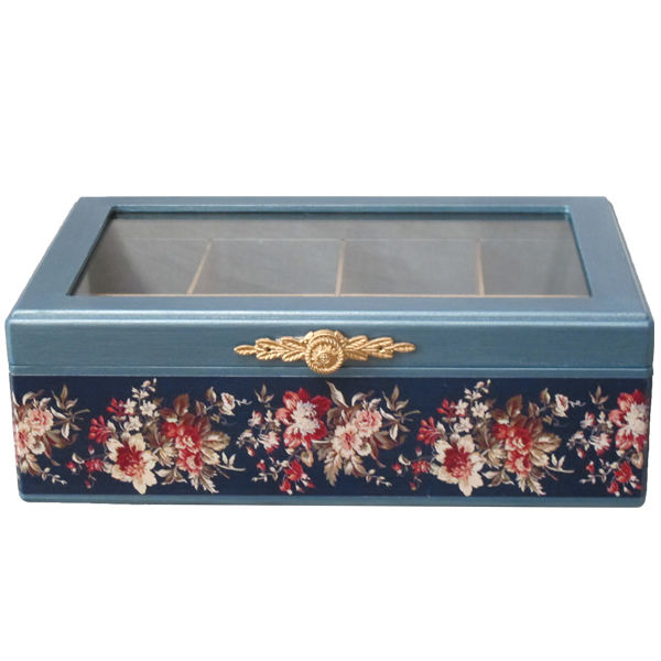 Main image of “Nili Blue” 手工木质隔层波斯茶叶收纳盒