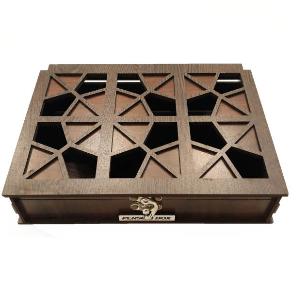 Main image of Tarane 木制茶叶收纳盒 – 装饰格子款