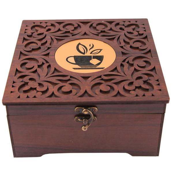 Main image of 现代“Karen”风波斯木质隔层茶叶收纳盒
