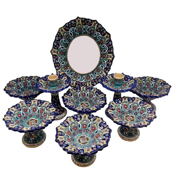 Main image of 优雅陶瓷 Haft-sin 景泰蓝套装用于 Nowruz 波斯新年 深蓝款