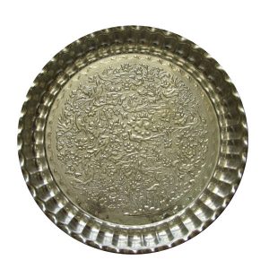 波斯铜手工托盘 – 传统锤纹 Tanin II 款