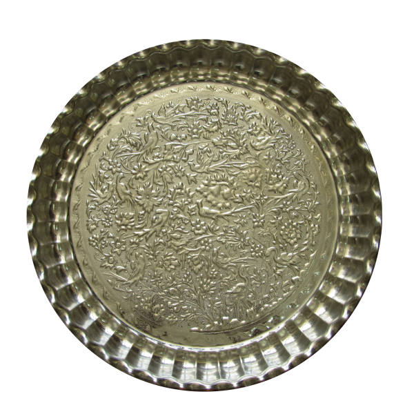 Main image of 波斯铜手工托盘 – 传统锤纹 Tanin II 款