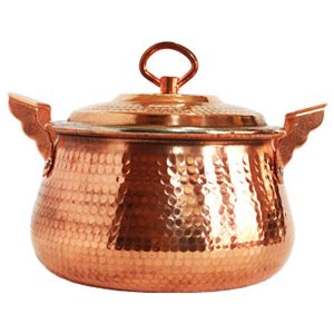 波斯铜制炖锅 – 传统手工锤纹款式 Darya II