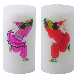 诺鲁兹蜡烛 – 以 Haji Firouz 为特色，季节性象征（2个装）