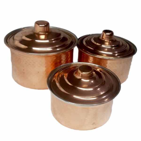 Main image of 波斯铜制炖锅 – 传统手工锤纹款式 Hivana（3 件套）