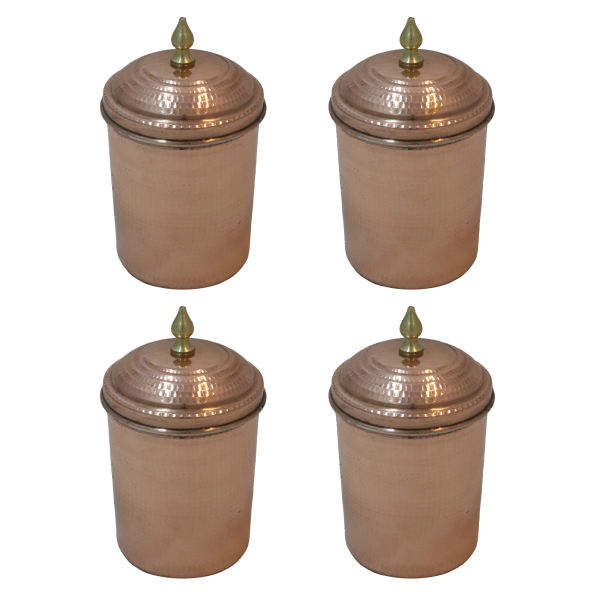 Main image of 手工铜罐，可用于厨房收纳，锤制（4件）