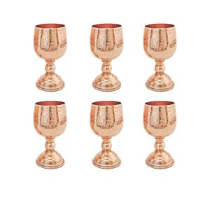 6件套手工波斯铜红酒杯 – 锤纹款 Taban