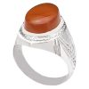 Thumbnail 3: 波斯男士也门红玛瑙银戒指 – Diba