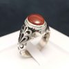 Thumbnail 2: 波斯男士也门红玛瑙银戒指 – Arad