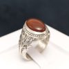 Thumbnail 3: 波斯男士也门红玛瑙银戒指 – Binesh