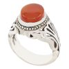 Thumbnail 2: 波斯男士也门红玛瑙银戒指 – Binesh II