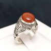 Thumbnail 3: 波斯男士也门红玛瑙银戒指 – Binesh II
