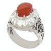 Thumbnail 3: 波斯男士也门红玛瑙银戒指 – Taban