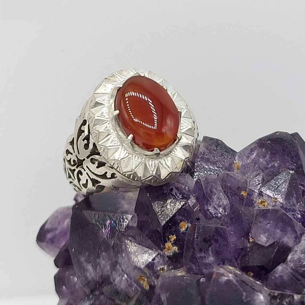 Main image of 波斯男士也门红玛瑙银戒指 – Taha