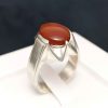Thumbnail 3: 波斯男士也门红玛瑙银戒指 – Vandi