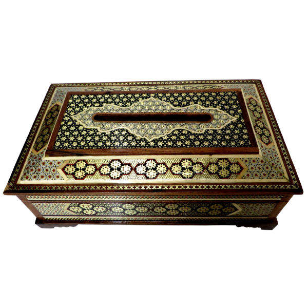 Main image of 波斯手工木质纸巾盒 – 卡塔姆工艺皇家款