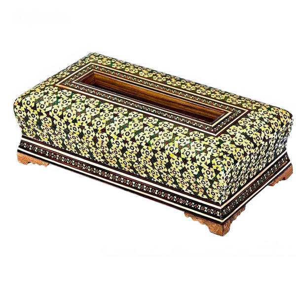 Main image of 波斯手工木质纸巾盒 – 卡塔姆工艺花园款