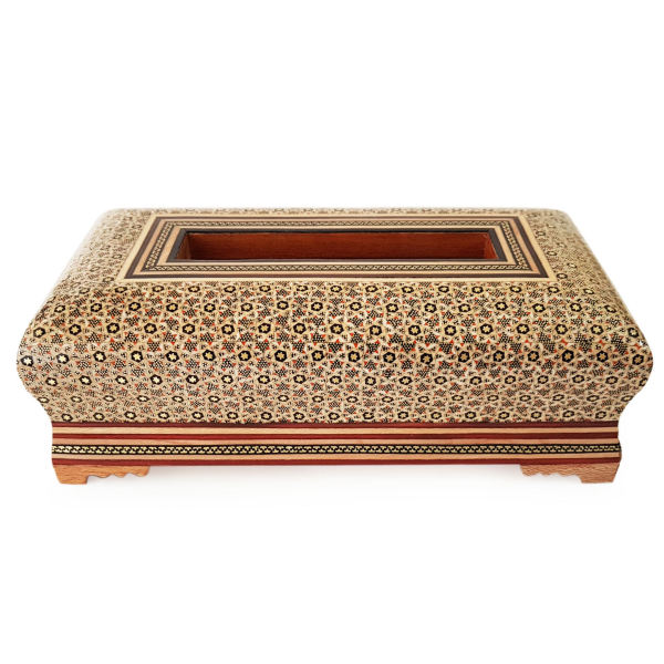 波斯手工木质纸巾盒 – 卡塔姆工艺卡姆拉尼款