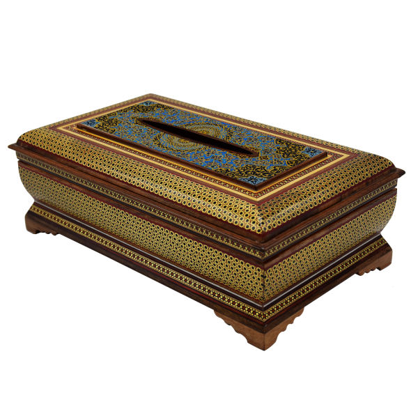 Main image of 波斯手工木质纸巾盒 – 卡塔姆工艺纳菲西款