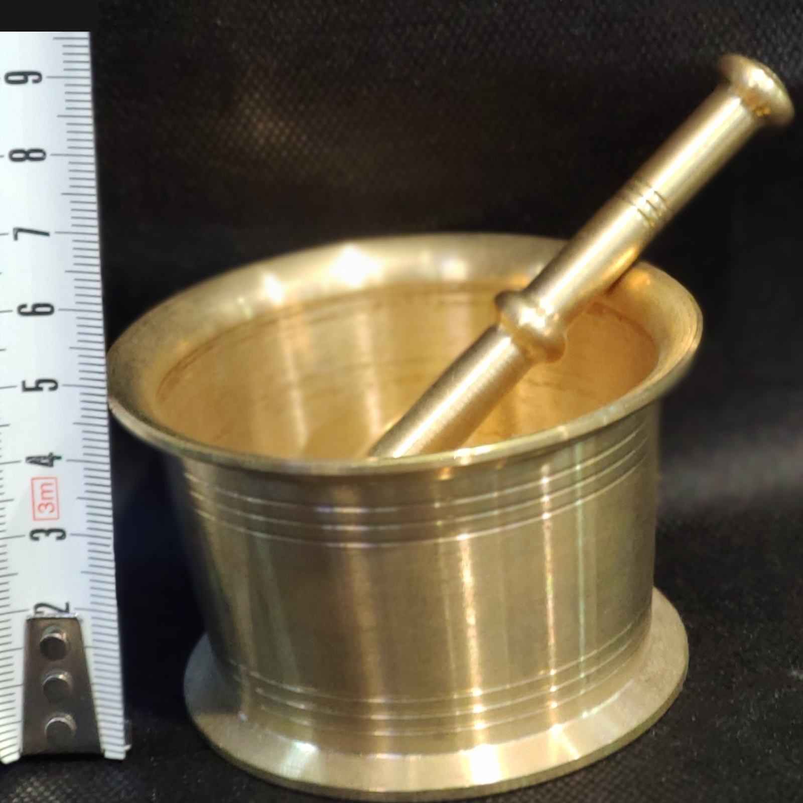 黄铜研钵与杵套装，传统波斯风格，卡伦款