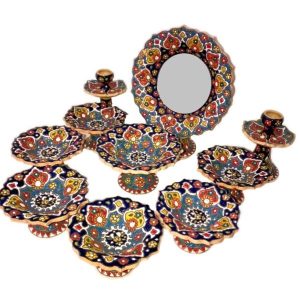 优雅陶瓷 Haft-sin 景泰蓝套装用于 Nowruz 波斯新年