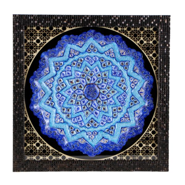 装饰铜盘 手绘波斯掐丝珐琅 蓝天