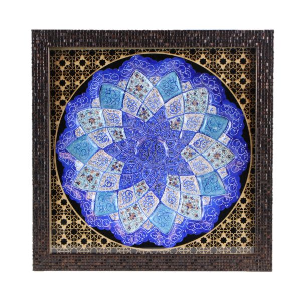 装饰铜盘 手绘波斯掐丝珐琅 珍珠