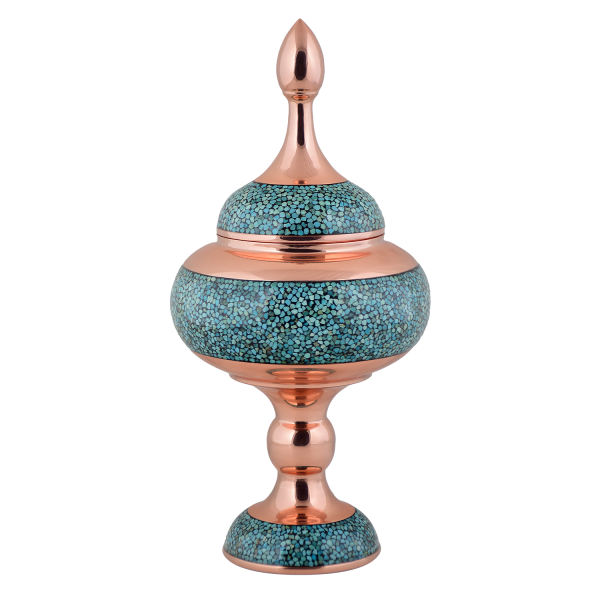 Main image of 波斯手工镶嵌绿松石铜糖罐 Hamedi