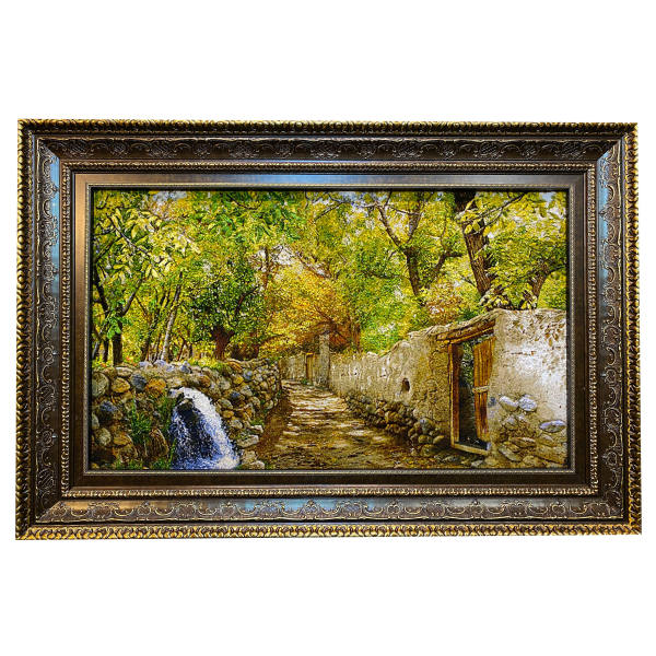 Main image of 手工结制波斯塔布里兹画毯，描绘花园