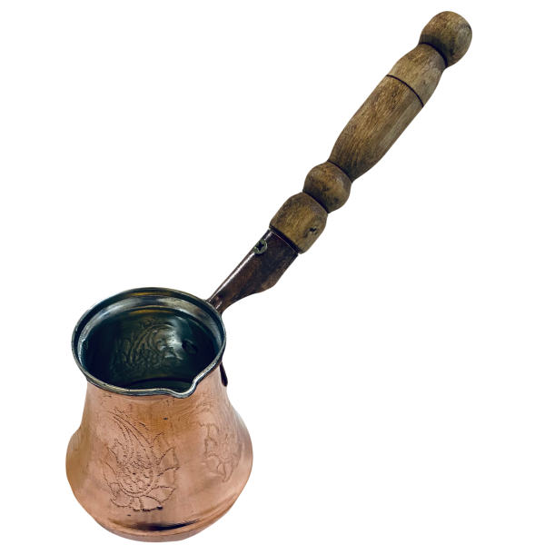 Main image of 土耳其咖啡壶 – 传统锤纹铜Cezve/Ibrik，Taban款