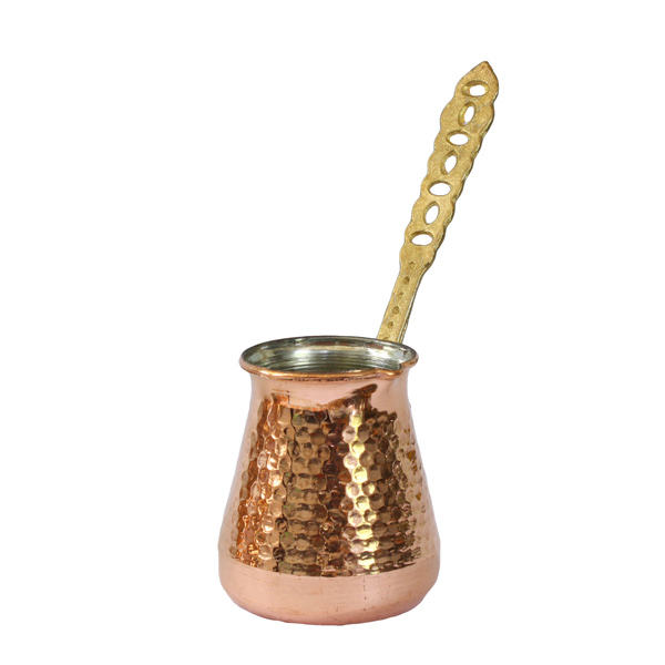 Main image of 土耳其咖啡壶 – 传统锤纹铜Cezve/Ibrik，ZH1款