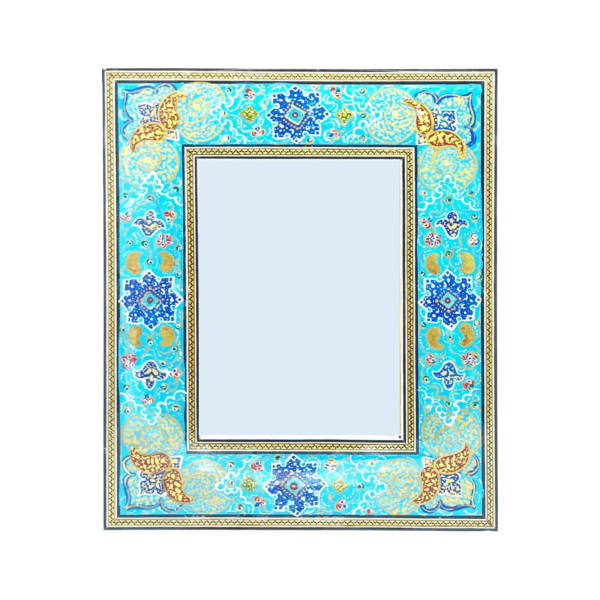 波斯木制镜框 – 卡塔姆工艺蓝色款