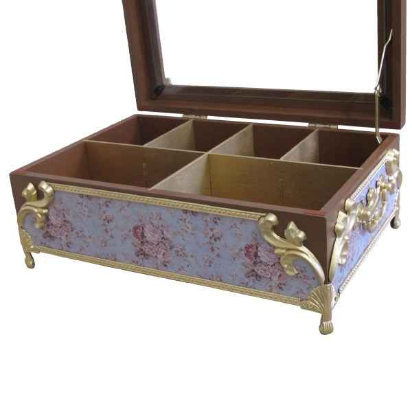 Kimia 木质茶叶收纳盒 – 多隔层设计