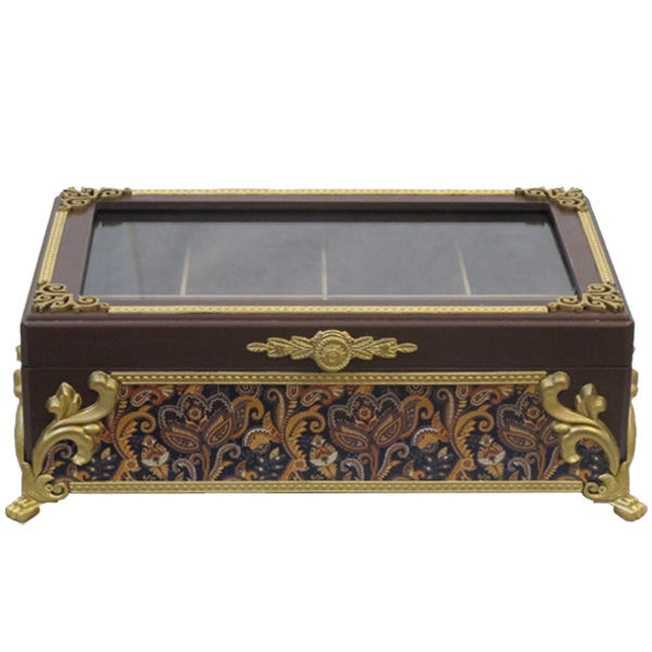 Main image of 金色点缀茶叶收纳盒 – 带卡槽设计