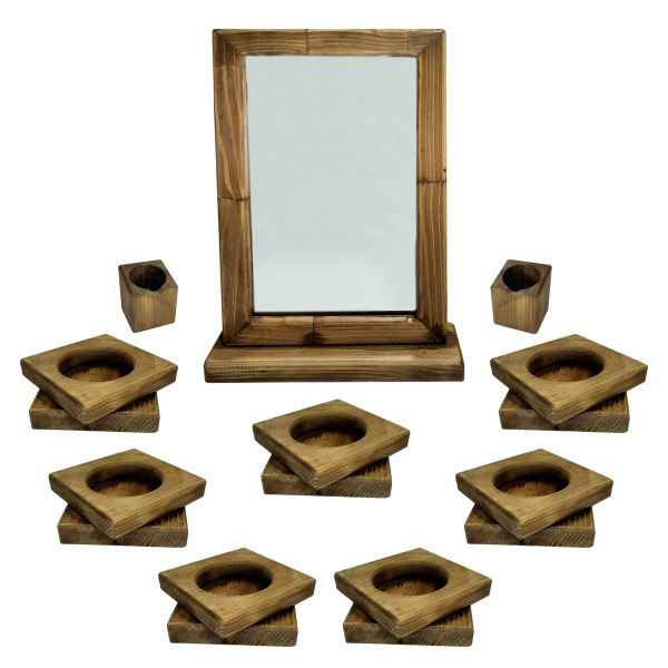 Main image of 带镜木制 Haft-sin 套装用于 Nowruz 波斯新年 Felora 款