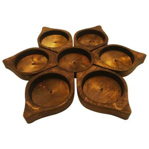 木制 Haft-sin 套装用于 Nowruz 波斯新年 花款