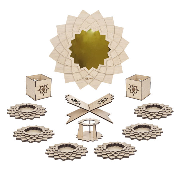 Main image of 带镜木制 Haft-sin 套装用于 Nowruz 波斯新年 Tala 款