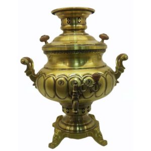 波斯黄铜茶炊 装饰性炭火茶具 6 升
