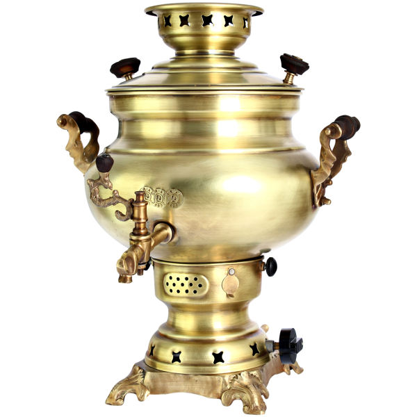 波斯黄铜燃气茶炊 传统款式茶具 8 升