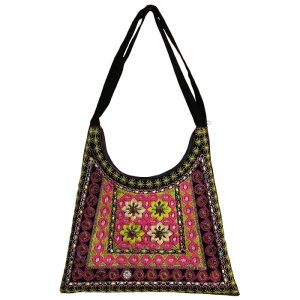 民族风麂皮波西米亚单肩包 – 刺绣 Karimi II 款
