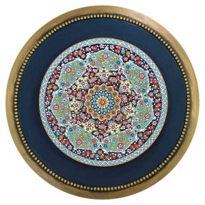 装饰陶瓷盘 手绘波斯掐丝珐琅 Sormeh（深靛蓝）
