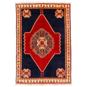 设拉子 Medallion 手工结制波斯地毯 Rokh