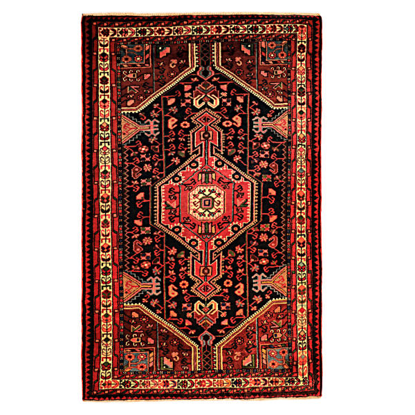 波斯地毯 精细手工结制 Medallion 羊毛 黑色 Lajack